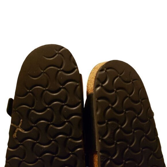 Birkenstock Gizeh Birko Flor Black T-Strap Sandals Shoes Size 39 8-8.5 - Picture 10 of 16
